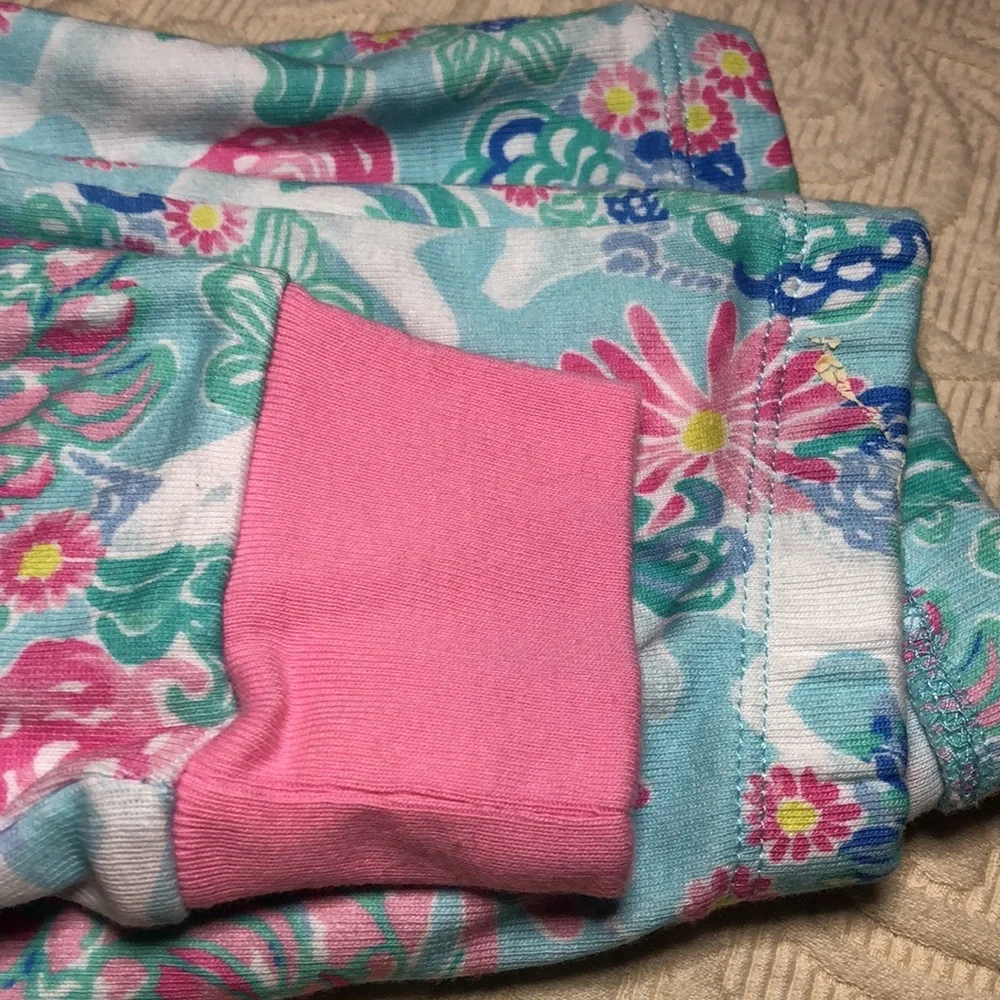 Girls spring Pottery barn Lilly Pulitzer Kids Pajamas - Pink and Blue